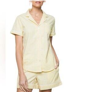 ✨Plume Yellow Checkered Women's Pajama Set